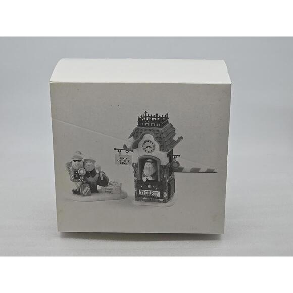 Dept 56 Heritage Village Collection End Of The Line Vintage Retired 1999 2 Piece - Picture 3 of 10